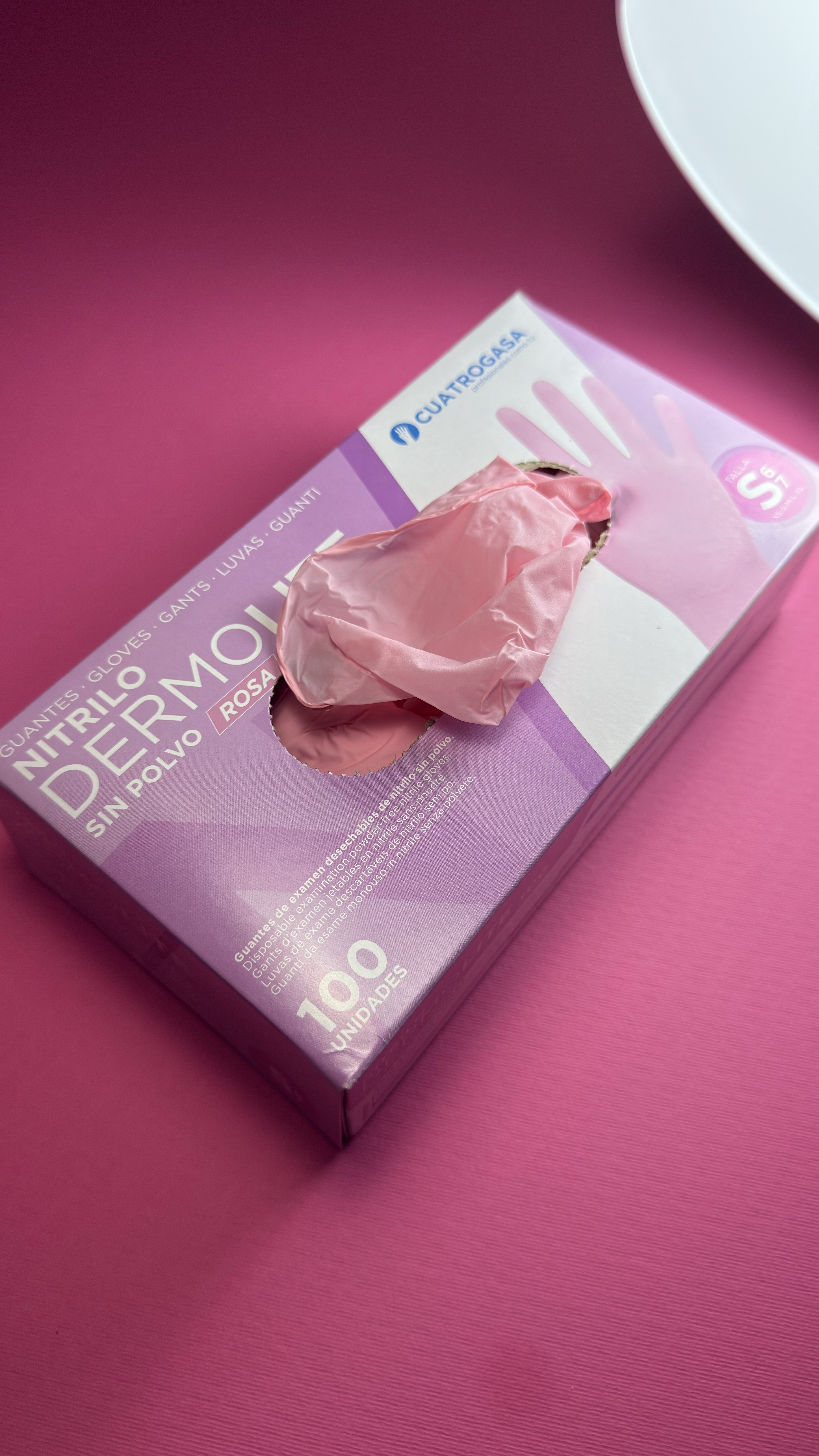 Luvas de Nitrilo - Rosa
