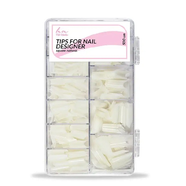 Tips for Nail Designer - Natural Square shape 500un.