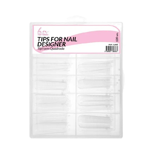 Dual Form (F1) - Tips for Nail Designer - Clear Square shape 1