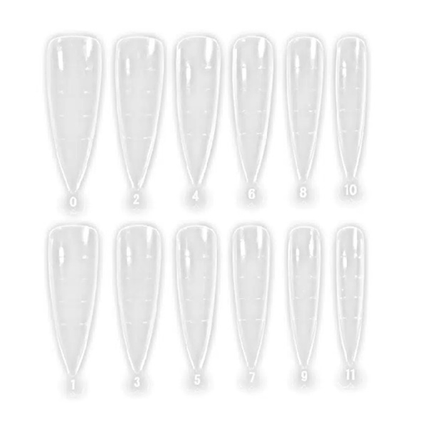 Dual Form (F1) - Tips for Nail Designer - Clear Almond shape