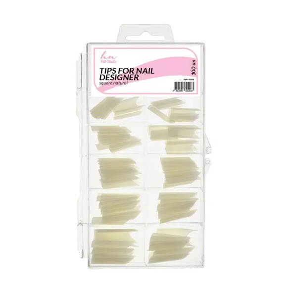 Tips for Nail Designer - Natural Square shape 100 un.