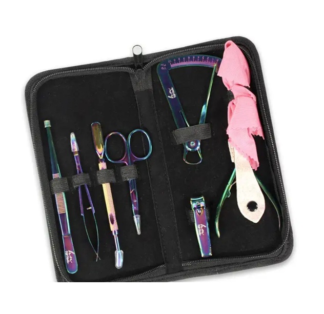 KIT Estojo Ferramentas Nail Designer Pro 7 peças