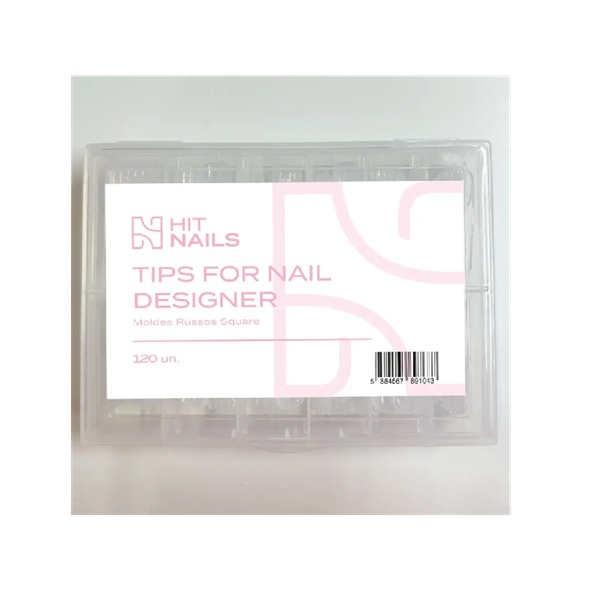 Tips Moldes Russos Square - 120un.