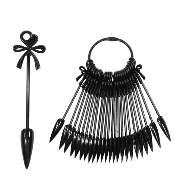 Mostruário 24 Tips em argola Stiletto Black
