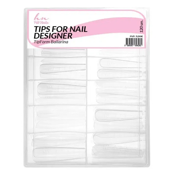 Dual Form (F1) - Tips for Nail Designer - Clear Ballerina sh