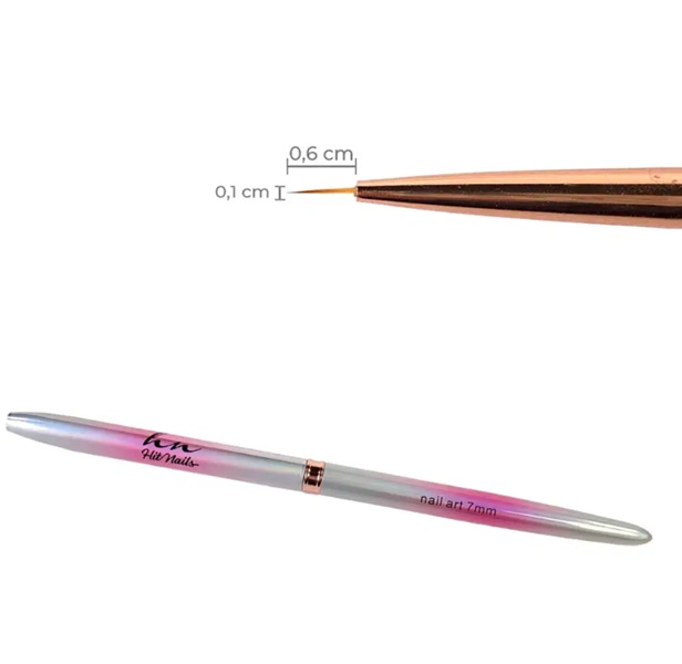 Pincel Nail Art com Tampa 7mm