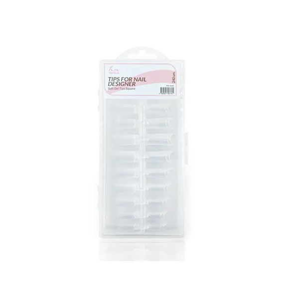 Tips for Nail Designer - Soft Gel Tips Square 240 un.