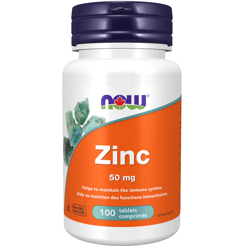 NOW Zinc 50mg 100 Tablets