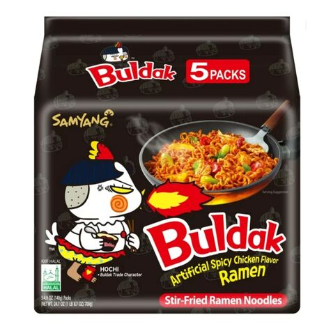 KOREAN HOT CHICKEN RAMEN (HALAL) NOODLES SPICY (Pack of 5)