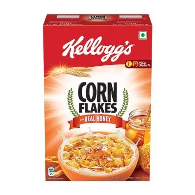 Kellogg's Corn Flakes with Real Honey Breakfast Cereal 475 gm