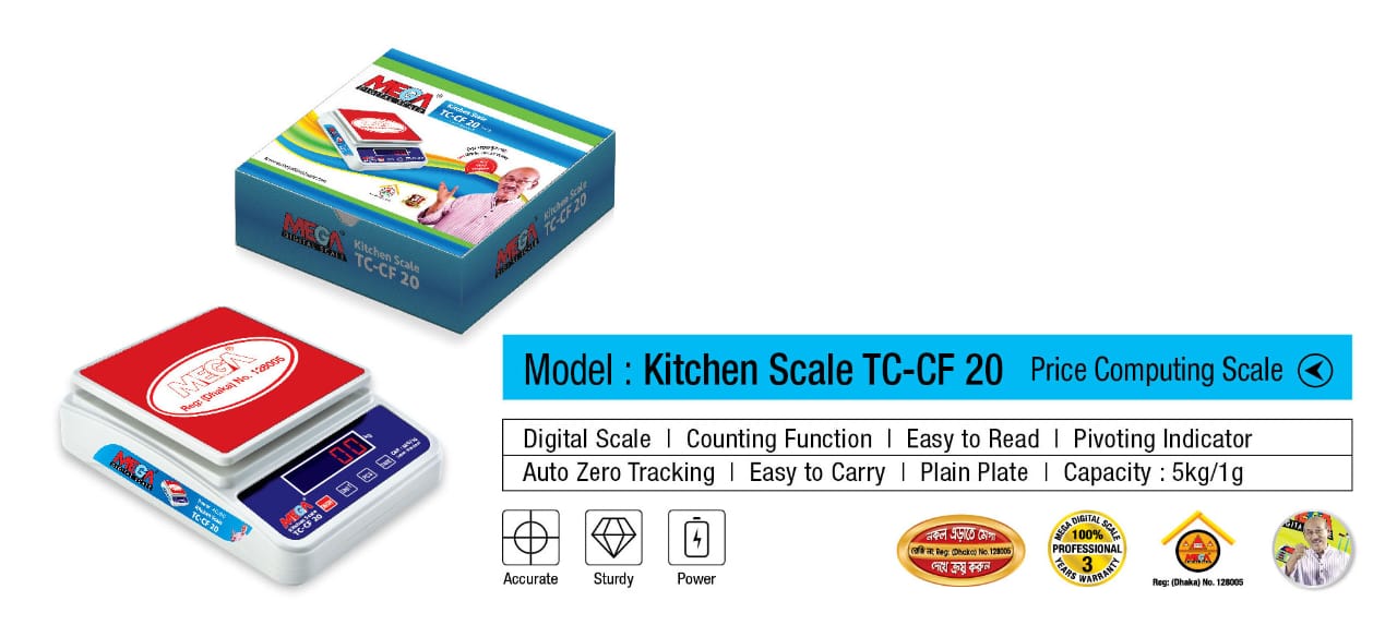 Mega Digital Kitchen Scale KS 5 kg