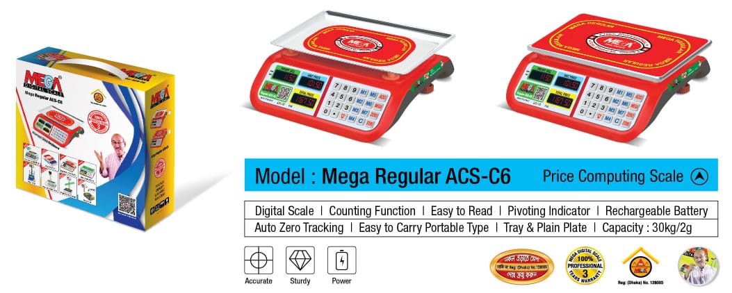 Mega Digital Scale ACS-C6 30 kg