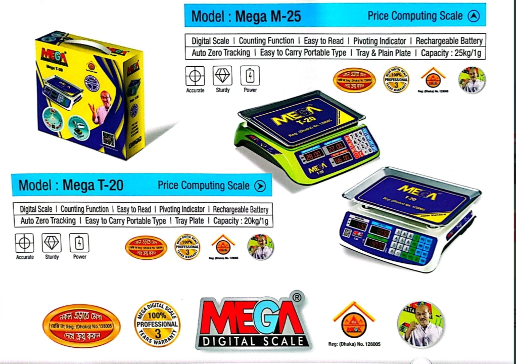 MEGA Digital Scale 20 and 25 kg