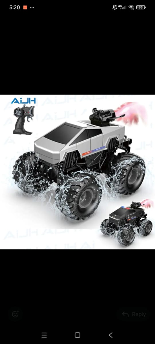 Remote Control Water Blaster Monster Truck