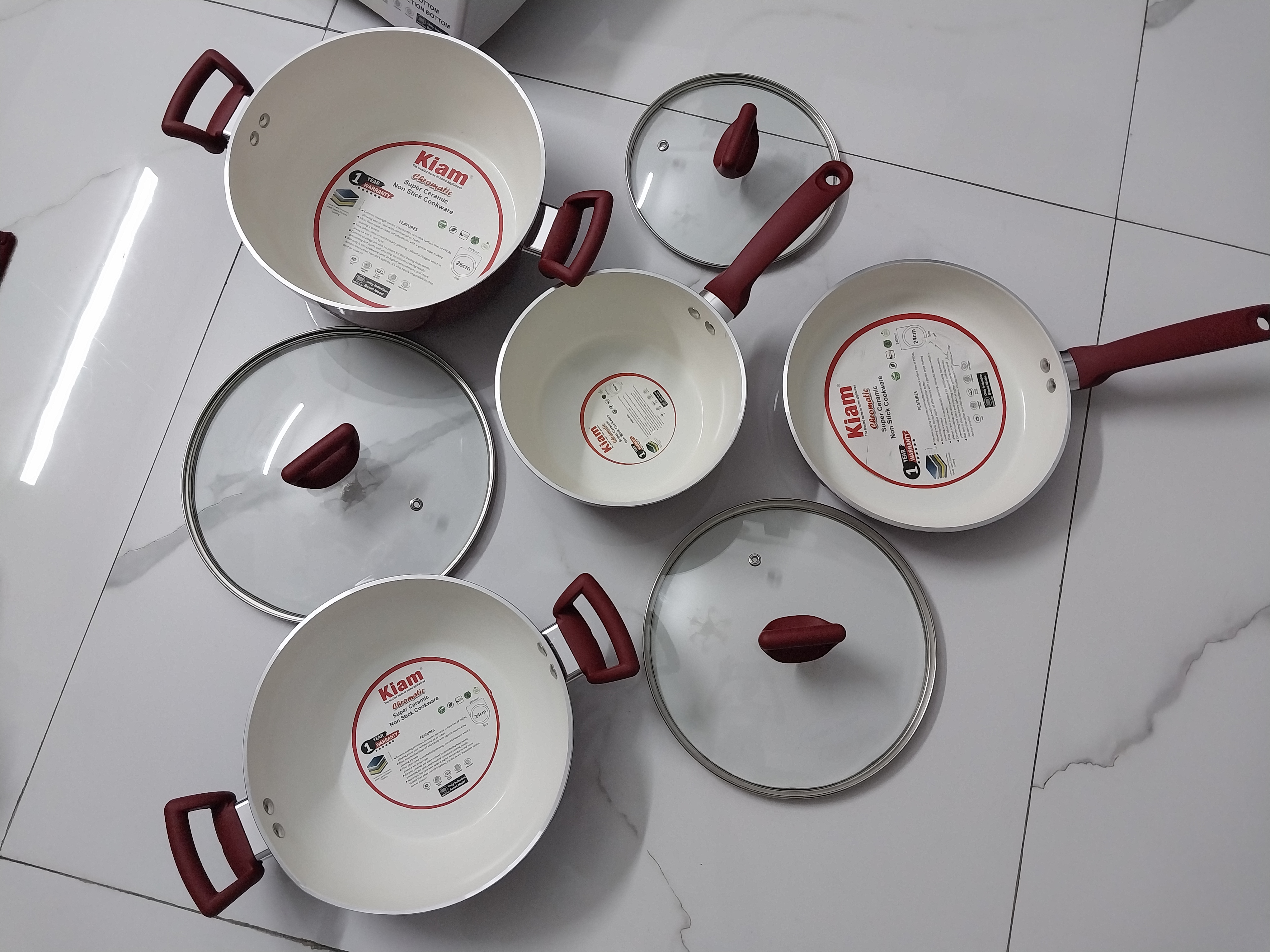 Kiam Chromatic Super Ceramic Non Stick Cookware with induction cooking