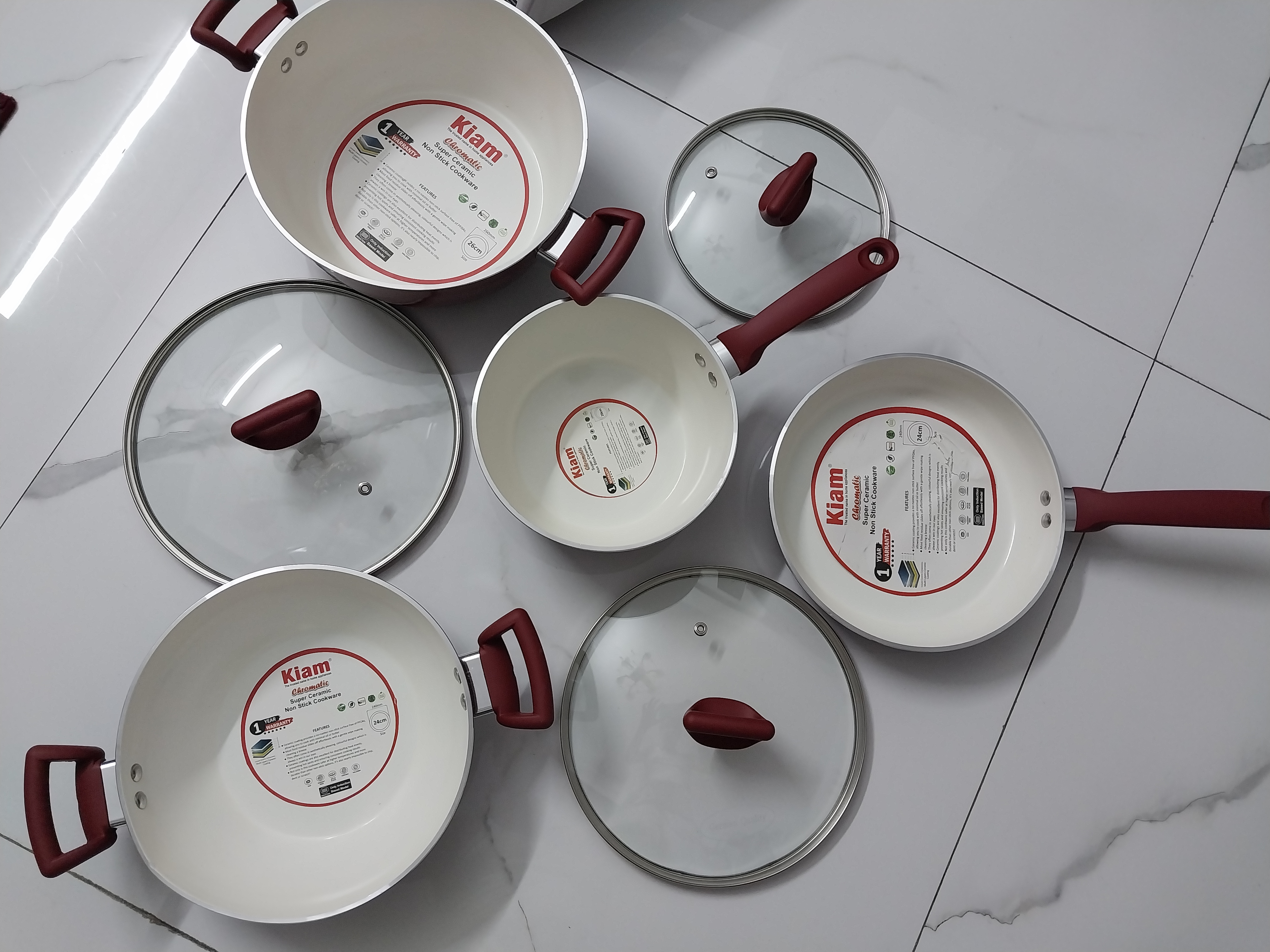 Kiam Chromatic Super Ceramic Non Stick Cookware with induction cooking