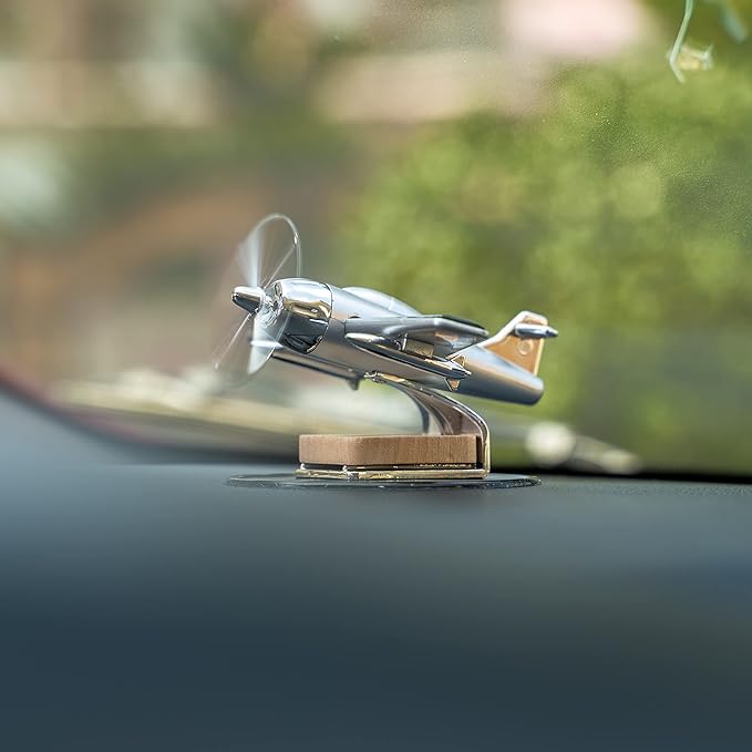 PROODOS Car Accessories Solar Car Perfumes & Fresheners For Dashboard Pod|Solar Plane With Fragrance For Car (Silver) Visit the PROODOS Store