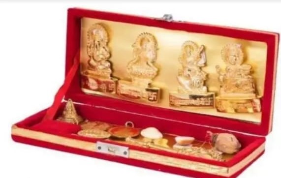 Gold-Plated Divine Figurine Set