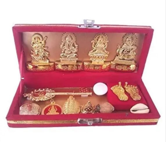 Gold-Plated Divine Figurine Set