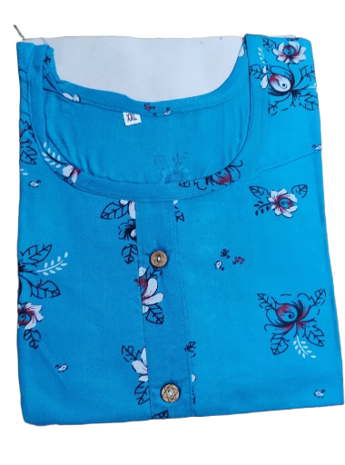 Blue Floral Women's Tunic