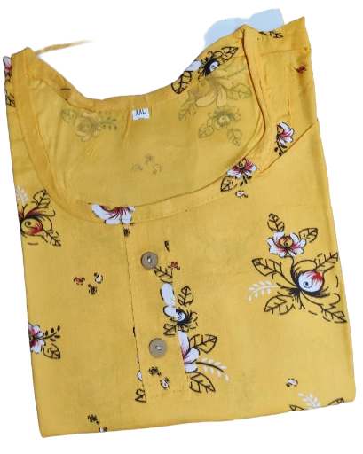 Yellow Floral Kurti
