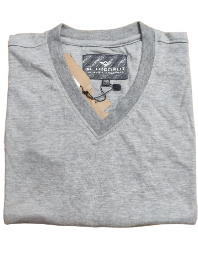 Metronaut Grey V-Neck T-Shirt