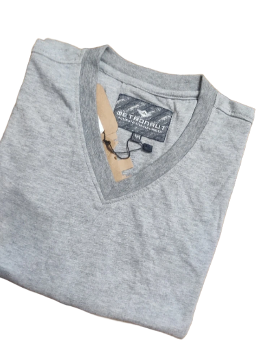 Metronaut Grey V-Neck T-Shirt