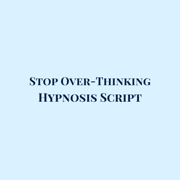 Stop Over-Thinking