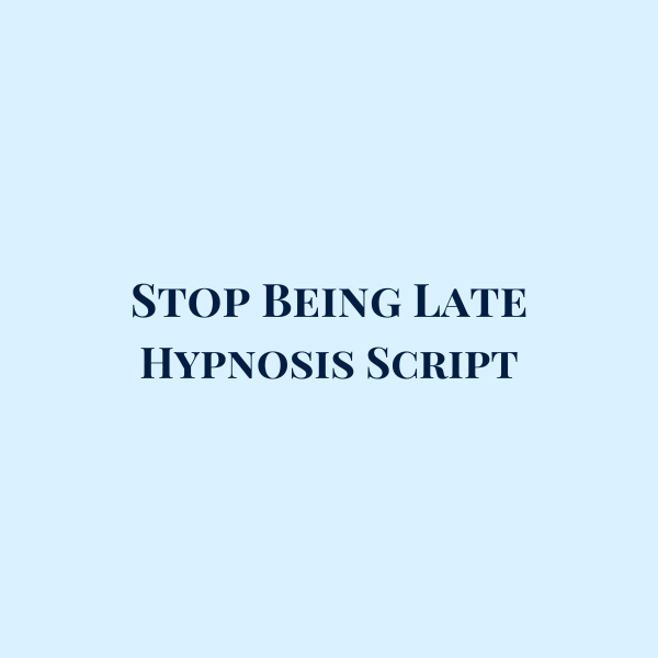 Stop Being Late