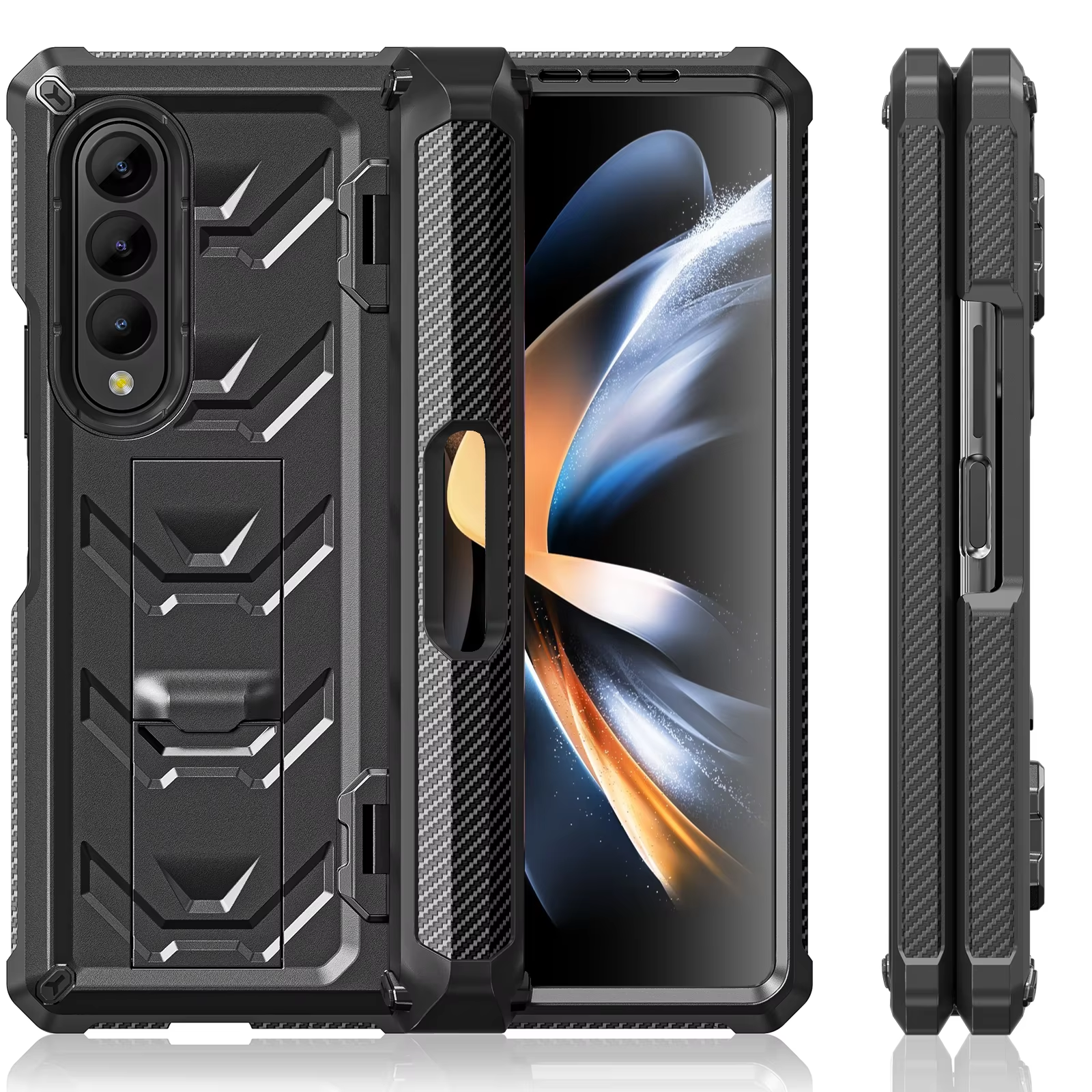 Shockproof Rugged Armor Case For Samsung Galaxy Z Fold 6 SE W25 5 4 3 Kickstand 360 Full Protector Hinge Phone Cover with S Pen