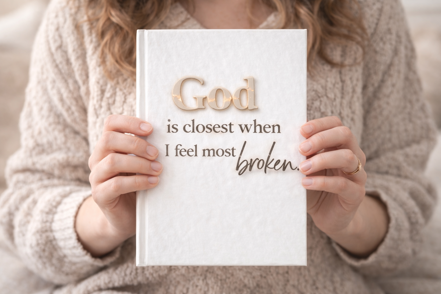 God Is Closest When I Feel Most Broken Journal | Christian Prayer & Reflection Notebook | Faith Healing Journal for Women | Spiritual Encouragement Gift
