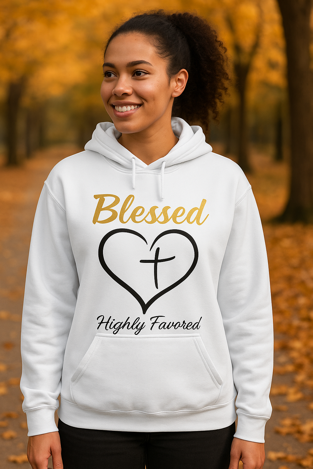 Jesus Never Leaves You Sweatshirt – Christian Faith Shirt | Inspirational Fall Apparel for Men & Women