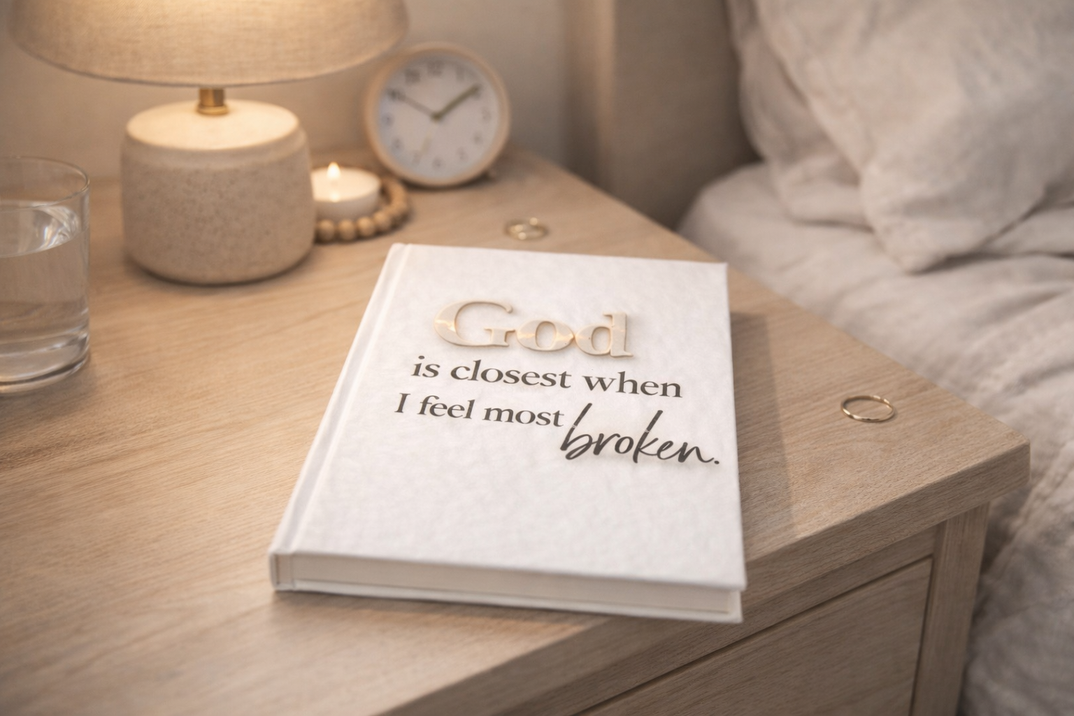 God Is Closest When I Feel Most Broken Journal | Christian Prayer & Reflection Notebook | Faith Healing Journal for Women | Spiritual Encouragement Gift