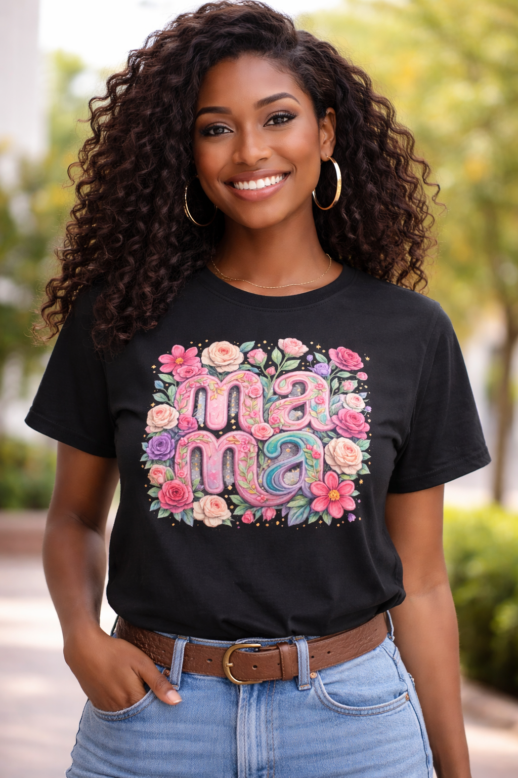 Floral Mama T-Shirt – Made to Order Mother’s Day Gift