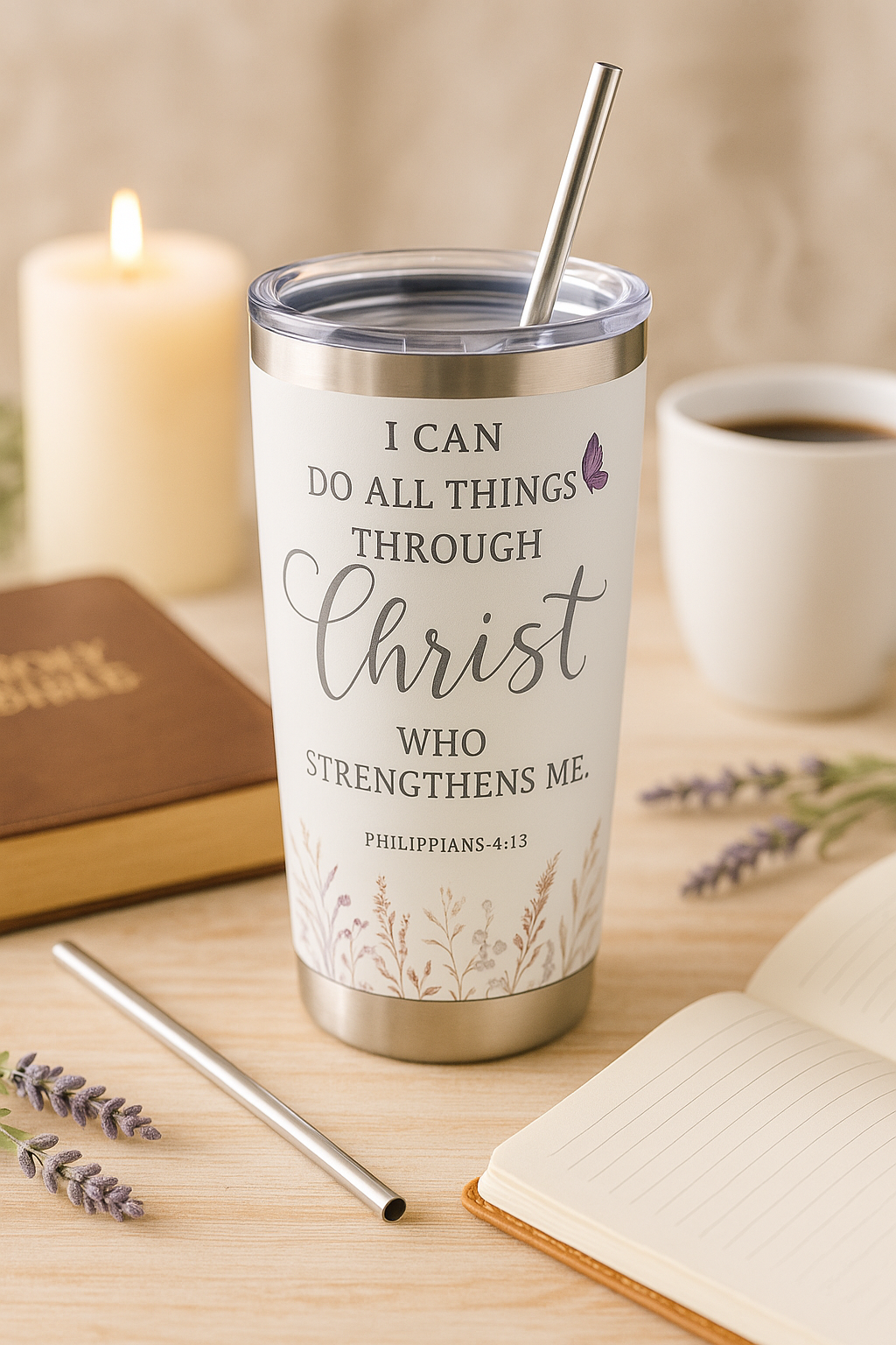 Inspirational Stainless Steel Tumbler