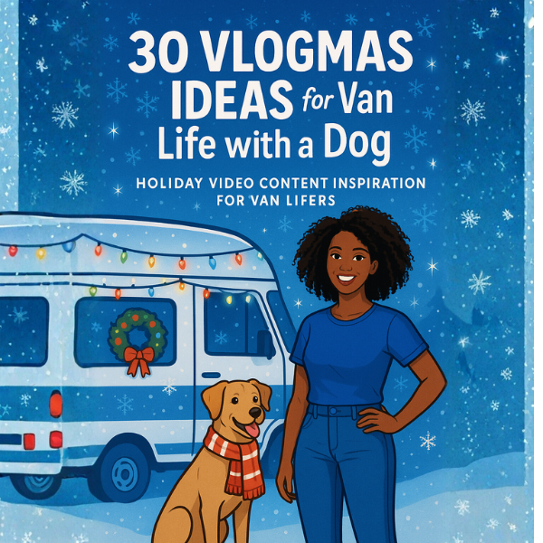 30 Vlogmas Ideas for Van Life with a Dog