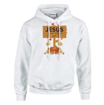 Jesus Never Leaves You Sweatshirt – Christian Faith Shirt | Inspirational Fall Apparel for Men & Women