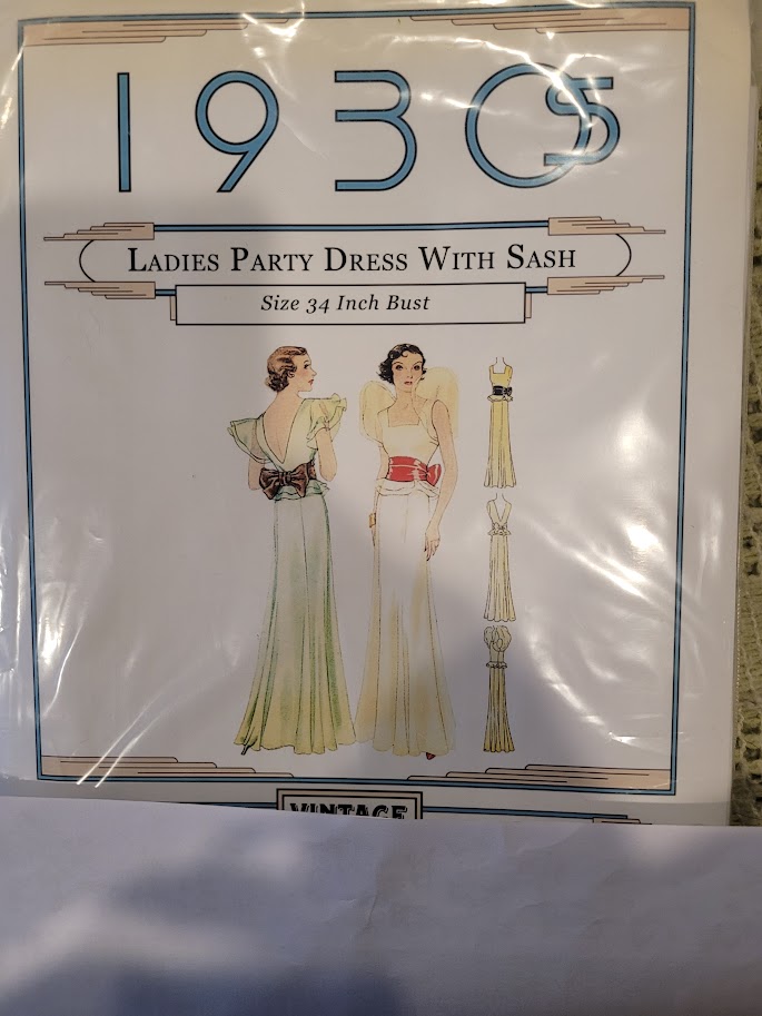 Timeless Vintage Fashion Patterns Ladies Party Dress with Sash