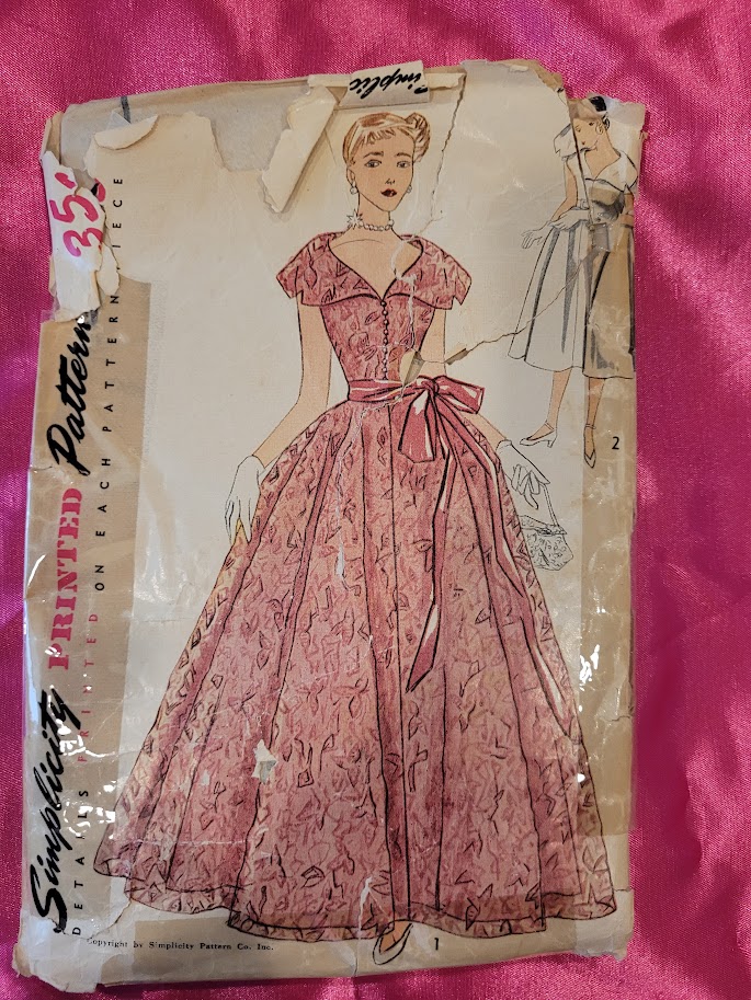 Timeless Vintage Patterns Simplicity # 3555 Junior Miss Evening Dress