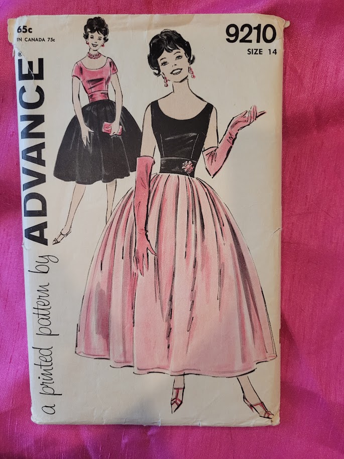 Timeless Vintage Patterns Advance #9210 Size 14 Cocktail Dress
