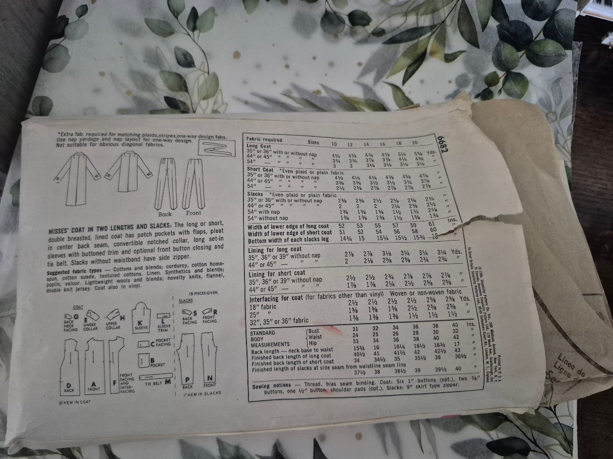 Simplicity Vintage Sewing Pattern 6682