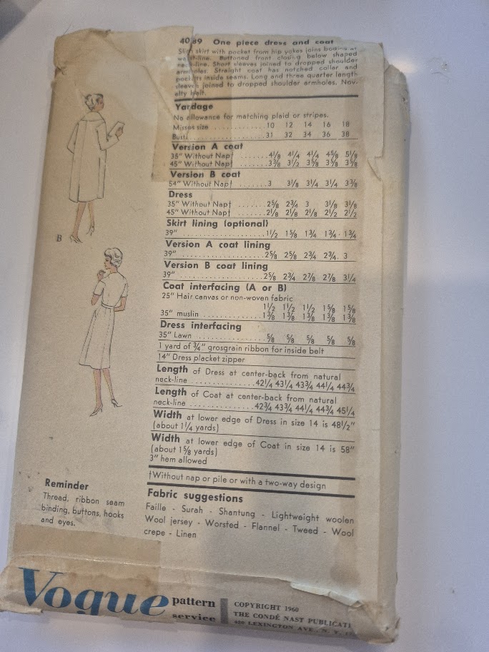 Timelesss Vintage Patters Vogue Pattern #4089 Size 16