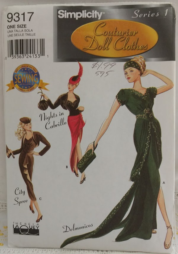 Simplicity Pattern # 9317 Size 15.5" Doll