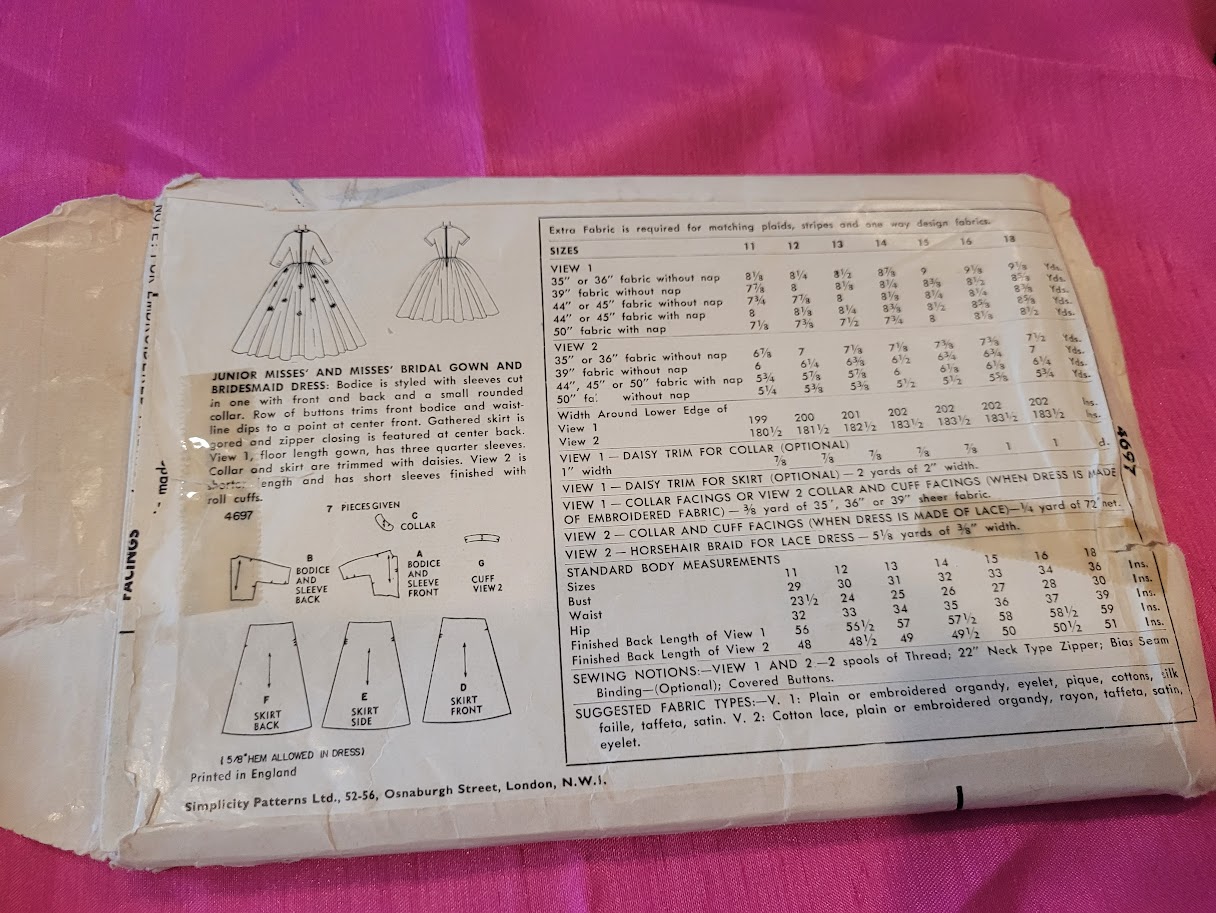 Simplicity Pattern # 4697 Size 14 Bust 35