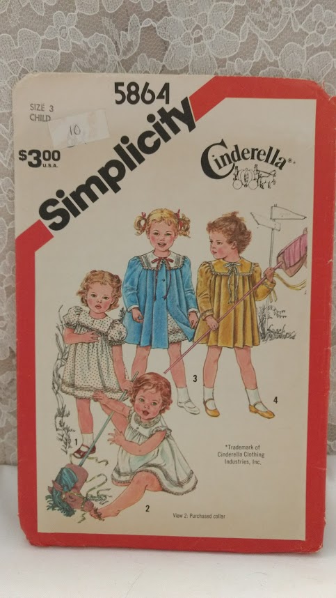 Simplicity Pattern # 5864 Size 3 Child