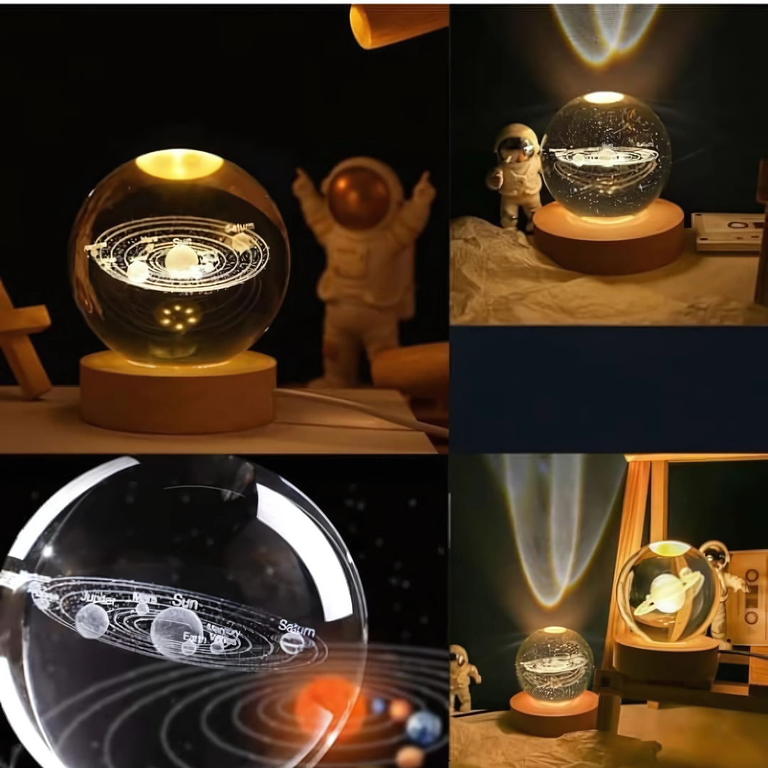 Solar System Crystal Ball Lamp