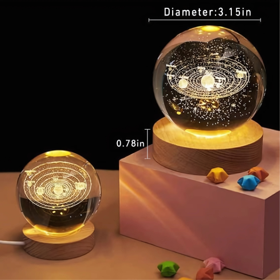 Solar System Crystal Ball Lamp