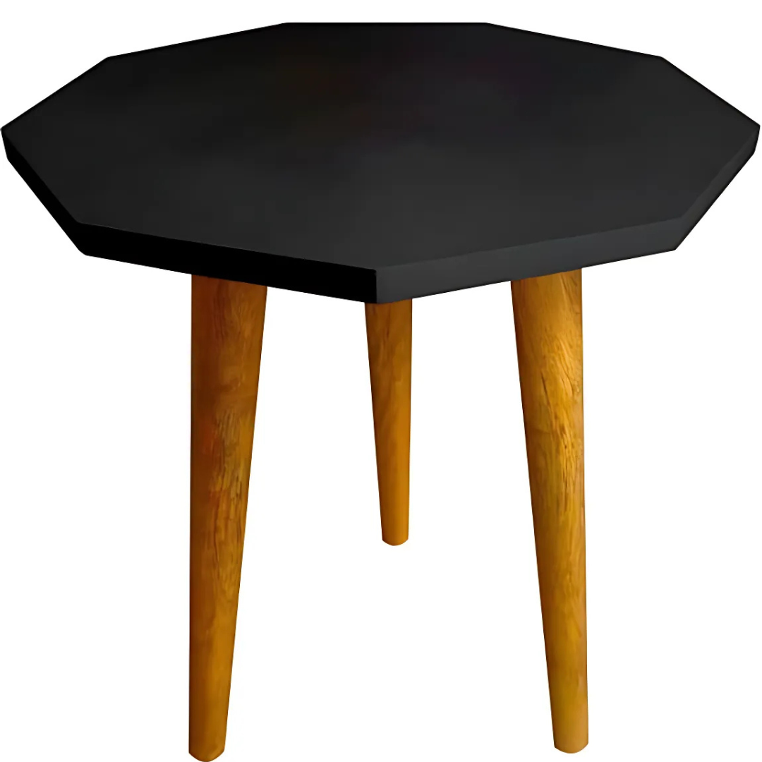 White Octagonal Side Table 