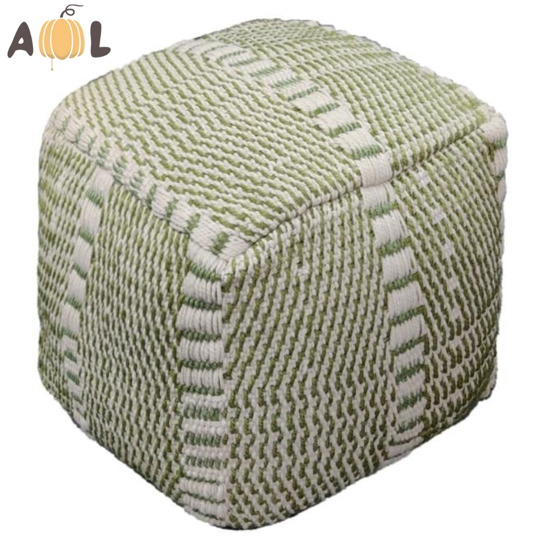 Handwoven Cotton Pouf