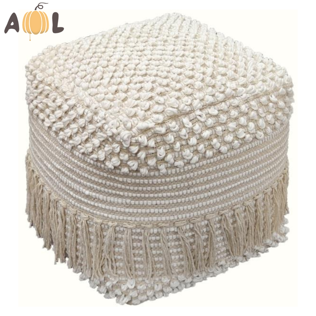 Handmade Knitted Pouf